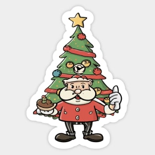 Chef Around The Christmas Tree Sticker